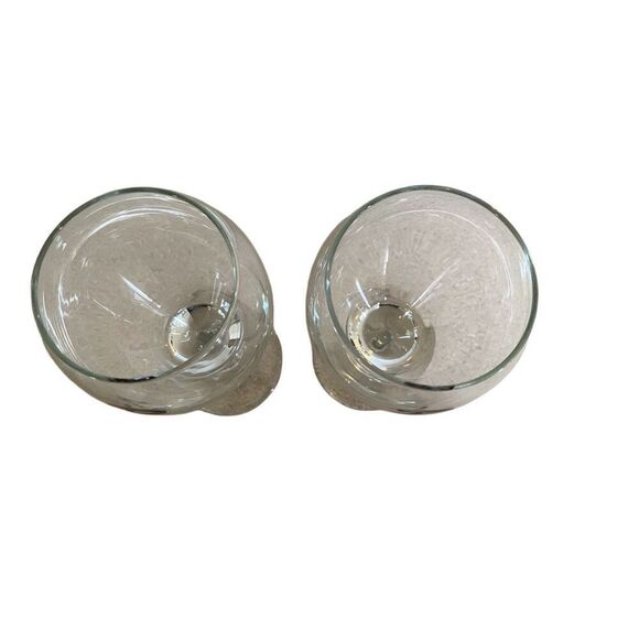 Lot of 2 R Initial Etched Wine Glasses Clear Glass Kitchenware Kitchen Dining We - Picture 5 of 8